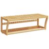 vidaXL Handdukshylla v&auml;ggmonterad 60x25x20 cm bambu