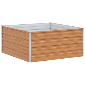 vidaXL Odlingsl&aring;da upph&ouml;jd galvaniserat st&aring;l 100x100x45 cm silver