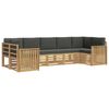 vidaXL Utomhussoffset 7 pcs Vit och antracit 304 x 128,5 x 73 cm