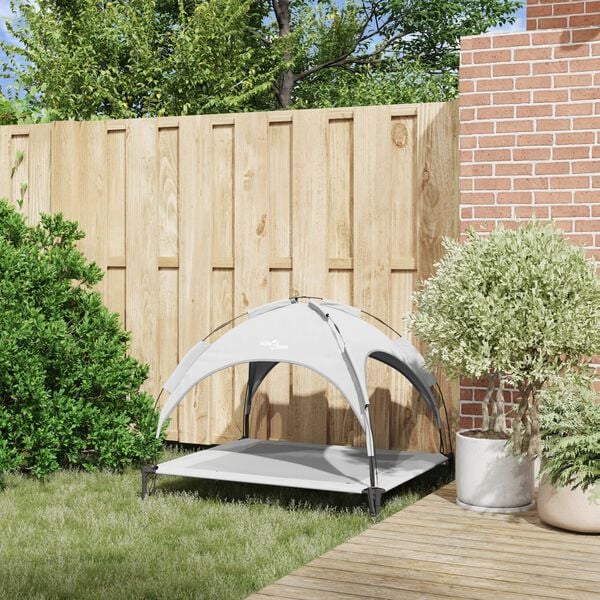 vidaXL Hunds&auml;ng Silvergr&aring; 104 x 86 x 84,5 cm St&aring;l