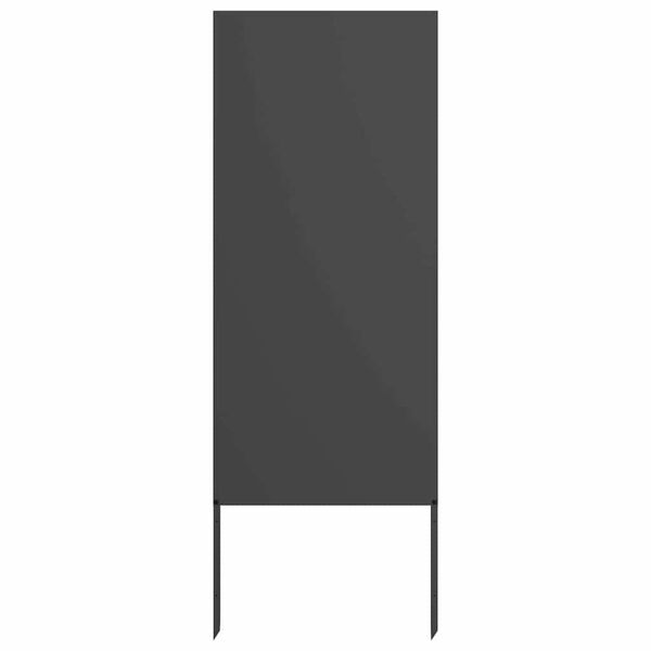 vidaXL Trädgårds integritetsskärm Svart 50 x 140 cm Kallvalsat stål