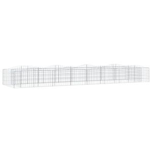 vidaXL Upph&ouml;jd planteringsgabion 600x100x50 cm galvaniserat j&auml;rn
