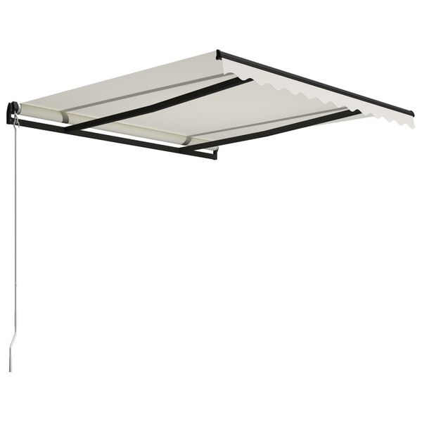 vidaXL Markis manuellt inf&auml;llbar 300x250 cm gr&auml;ddvit