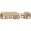 vidaXL Utomhussoffset 7 st Naturlig och Beige