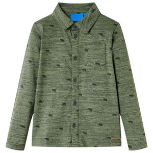 vidaXL Skjorta f&ouml;r barn khaki melange 104
