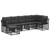 vidaXL Utomhussoffset Svart Polyester