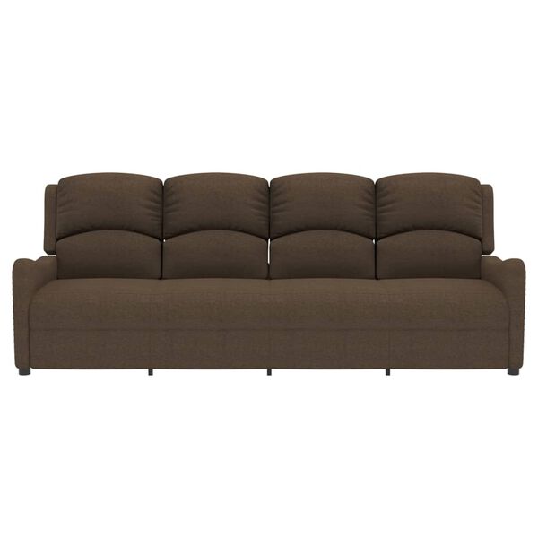 vidaXL Massagefåtölj 4-sits brun tyg