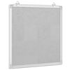 vidaXL Magnetisk whiteboard 60x60x1,7 cm aluminium