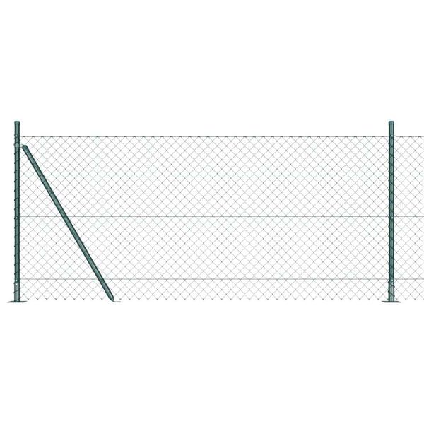 vidaXL St&auml;ngselstolpe Gr&ouml;n 1 x 25 m (60 x 60 mm n&auml;t) St&aring;l