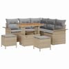 vidaXL Tr&auml;dg&aring;rdsoffset 8 st Beige konstrotting