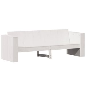 vidaXL Tr&auml;dg&aring;rdssoffa 3-sits vit 189x60x62 cm massiv furu