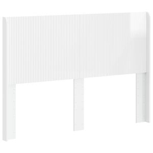 vidaXL Huvudgavel Vit h&ouml;gglans Konstruerat tr&auml;