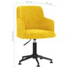 vidaXL Snurrbar kontorsstol senapsgul sammet