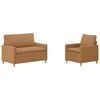 vidaXL Soffset 2 st Beige Tyg