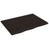vidaXL V&auml;gghylla m&ouml;rkbrun 80x60x2 cm behandlad massiv ek