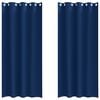 vidaXL M&ouml;rkl&auml;ggningsgardiner med Ringar 2 st M&ouml;rkbl&aring; 225 x 140 cm