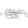 vidaXL Sängram med lådor 75x190 cm massivt furu