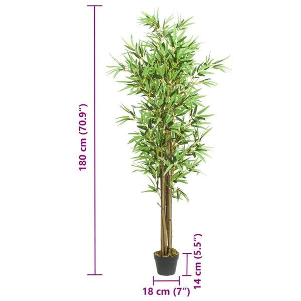 vidaXL Konstv&auml;xt bambu 1288 blad 180 cm gr&ouml;n