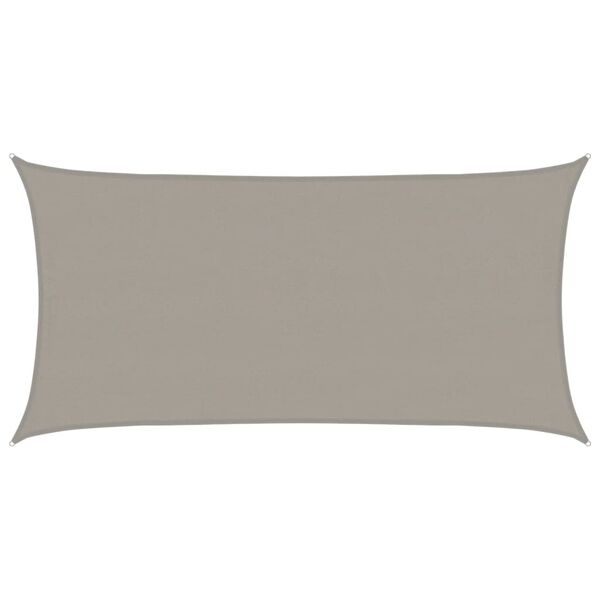vidaXL Solsegel 160 g/m&sup2; rektangul&auml;r ljusgr&aring; 4x7 m HDPE