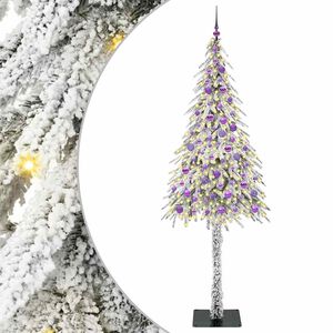 vidaXL Julgran med 300 LED-lampor med stativ Vit 210 cm PE och St&aring;l