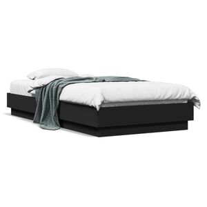VidaXL S&auml;ngram svart 75x190 cm konstruerat tr&auml;