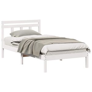 vidaXL S&auml;ngram Vit 80 x 200 cm Massiv furu