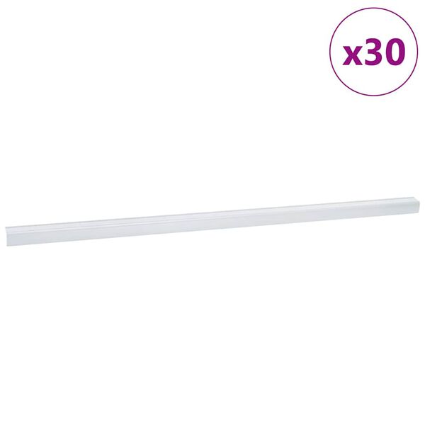 vidaXL Trappnoslister 30 pcs Silver 67 x 3.5 x 3 cm Aluminium
