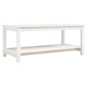 vidaXL Soffbord vit 110x55x45 cm massiv furu