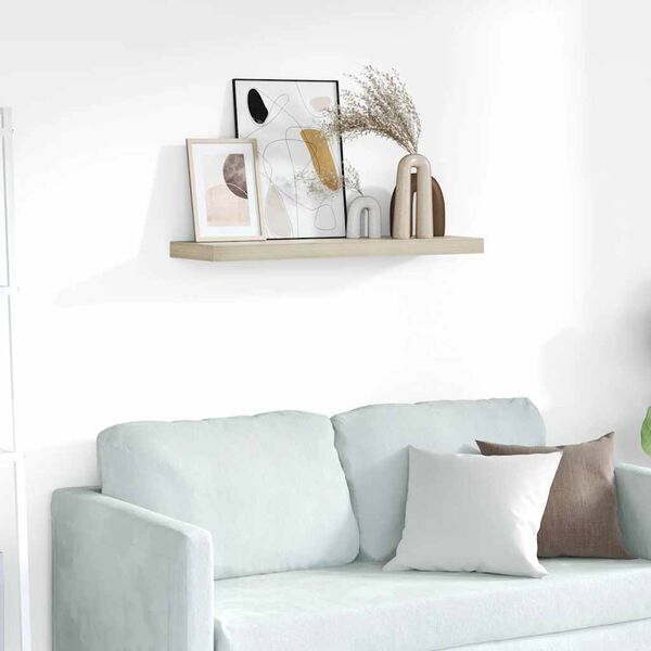 vidaXL Sv&auml;vande v&auml;gghylla ek 80x23,5x3,8 cm MDF