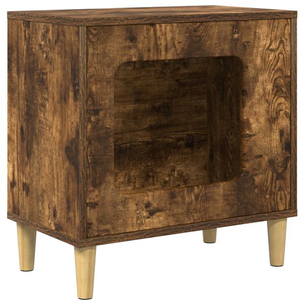 vidaXL Katt hus R&ouml;kt ek 51 x 30 x 52 cm Konstruerat tr&auml;