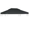 vidaXL Paviljongtak med ventilering 310 g/m&sup2; 4x3 m antracit