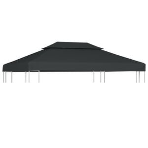 vidaXL Paviljongtak med ventilering 310 g/m&sup2; 4x3 m antracit