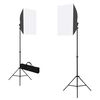 vidaXL Professionella studiolampor 2 st 40x60 cm st&aring;l svart