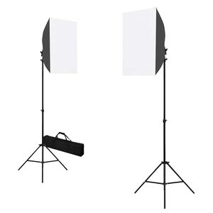 vidaXL Professionella studiolampor 2 st 40x60 cm st&aring;l svart