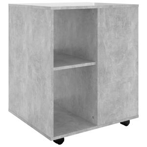 vidaXL Sk&aring;p med hjul betonggr&aring; 60x53x72 cm konstruerat tr&auml;