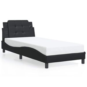 vidaXL Bed Frame without Mattress "Zadar" "Zadar" Black 80x200 cm Faux Leather