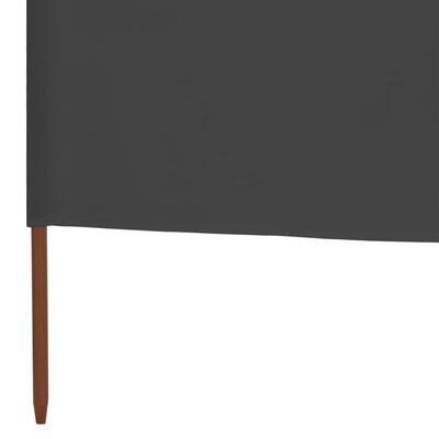 vidaXL Vindskydd 5 paneler tyg 600x80 cm antracit