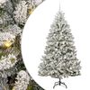 vidaXL Konstgjord julgran 210 cm 300 LED-lampor Varmvit PVC och st&aring;l