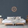 DUTCH WALLCOVERINGS Tapet Geometric bl&aring; och guld