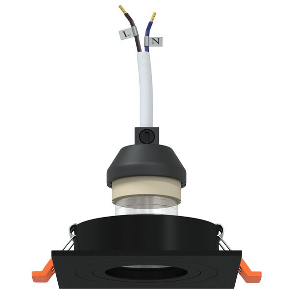 vidaXL Spotlights med strålkastare 6 pcs Svart 9 x 9 x cm Aluminium