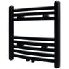 Handdukstork centralv&auml;rme element b&aring;ge 480 x 480 mm svart