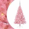 vidaXL Konstgjord F&ouml;rbelyst Julgran med 150 LED-lampor Rosa 120 cm PVC