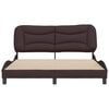 vidaXL Bed Frame without Mattress "Hvar" Dark Brown 160x200 cm Fabric