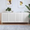 vidaXL Sk&aring;pluckor lamelldesign 4 st vit 69x49,4 cm massiv furu