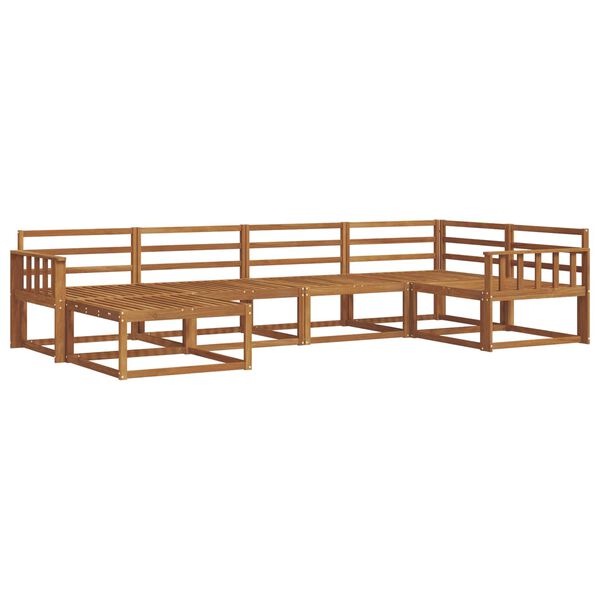 vidaXL Utomhussoffset 6 pcs Naturf&auml;rg Massivt Akaciatr&auml;
