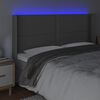 vidaXL S&auml;nggavel LED gr&aring; 183x16x118/128 cm konstl&auml;der