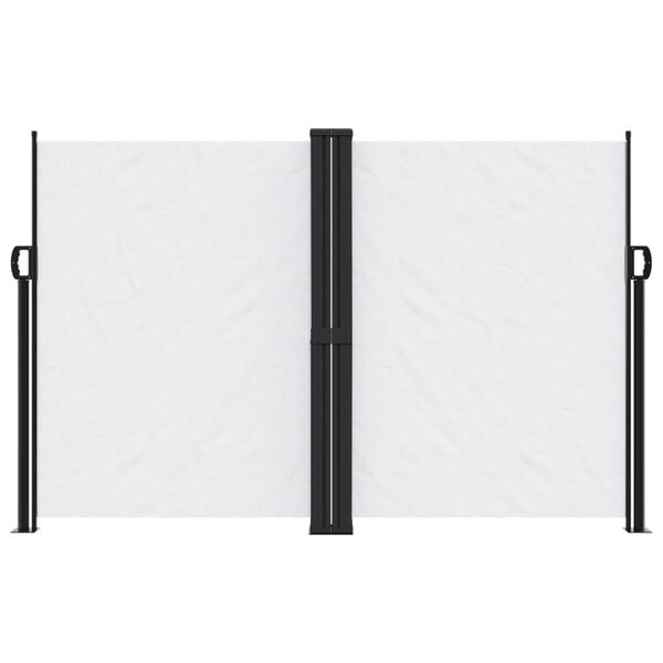 vidaXL Infällbar sidomarkis vit 160x1000 cm