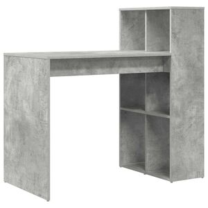 vidaXL Skrivbord Betonggr&aring; Konstruerat tr&auml; 108 x 55 x 103.5 cm