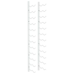 vidaXL V&auml;ggmonterat vinst&auml;ll f&ouml;r 24 flaskor vit j&auml;rn