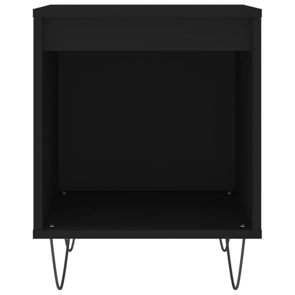 vidaXL Sängbord svart 40x35x50 cm konstruerat trä